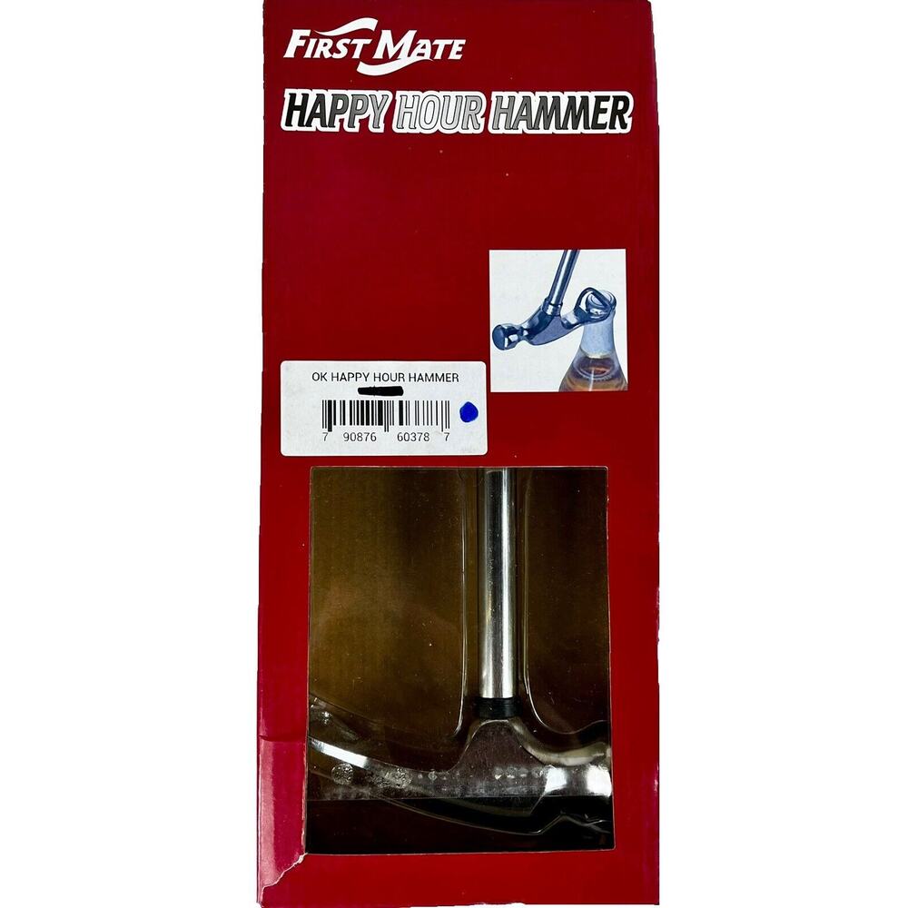 HAPPY HOUR Hammer Bottle Opener- Beer and Soft Drink Cap Bottle CHRISTMAS NWT